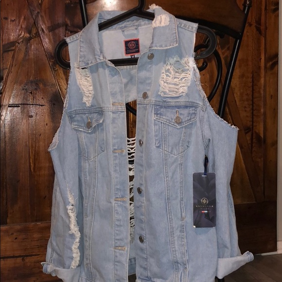 Boom Boom Jeans Jackets & Blazers - Boom Boom Jeans Deconstructed Denim Jacket SZ M